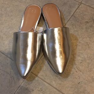Cute silver mules